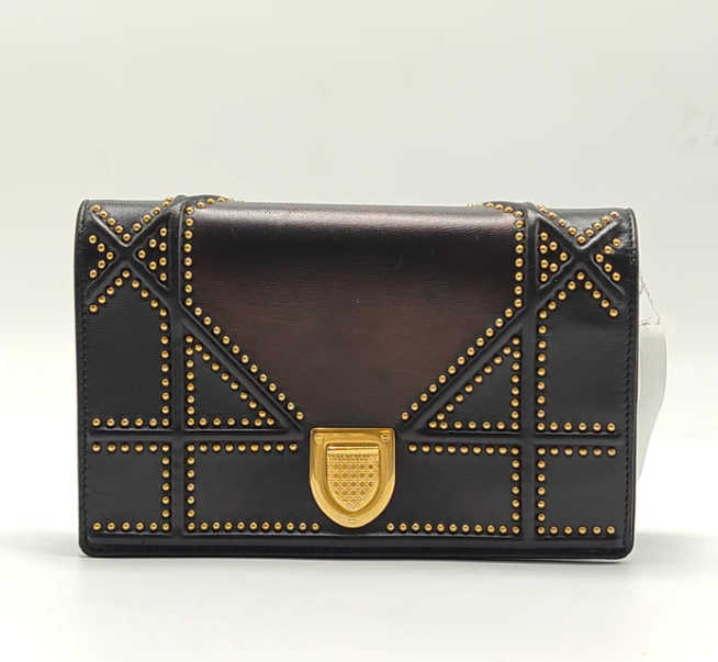 Diorama Wallet on Chain Leather-Twins